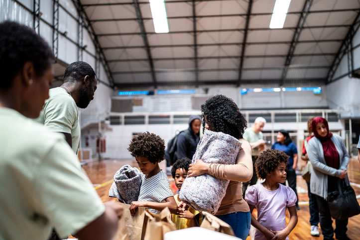 getting help at a shelter