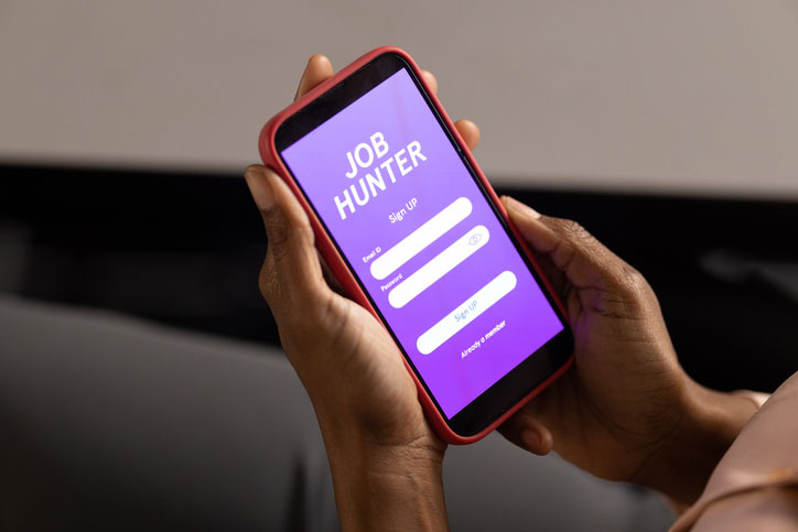 job hunter app on phone